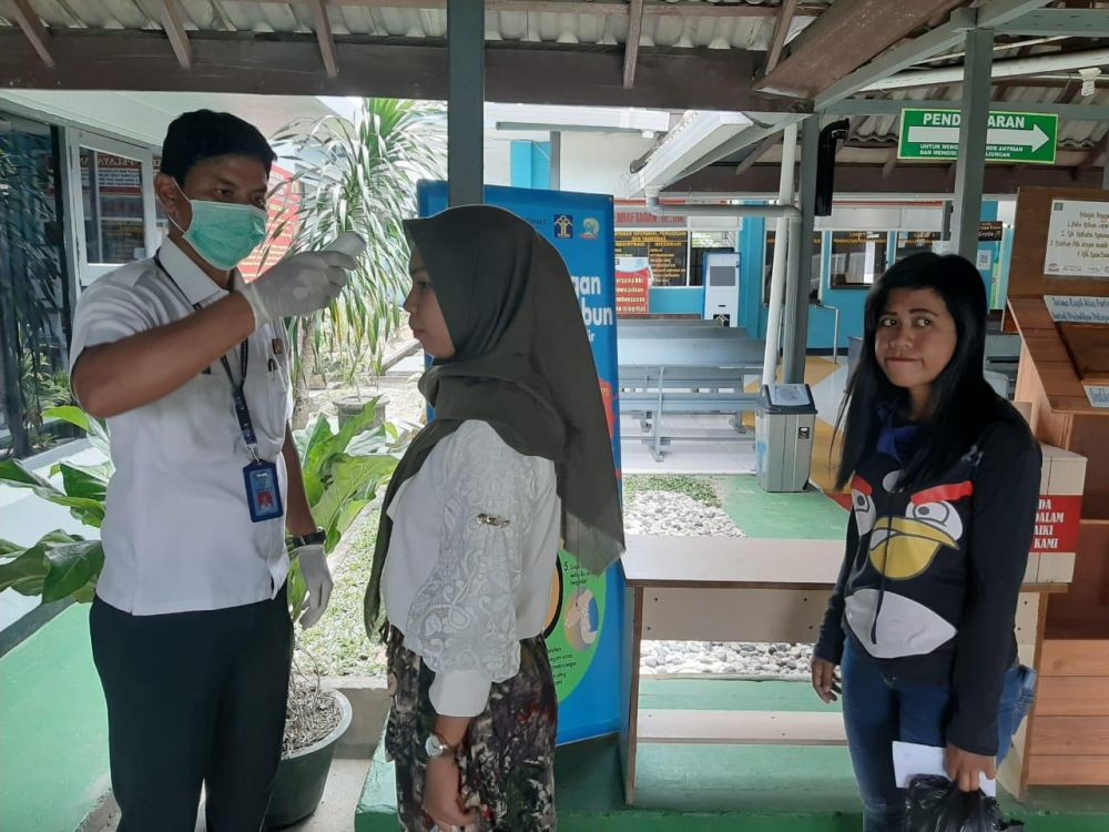 Tangkal Virus Corona, Lapas dan Rutan Balikpapan Periksa Pengunjung