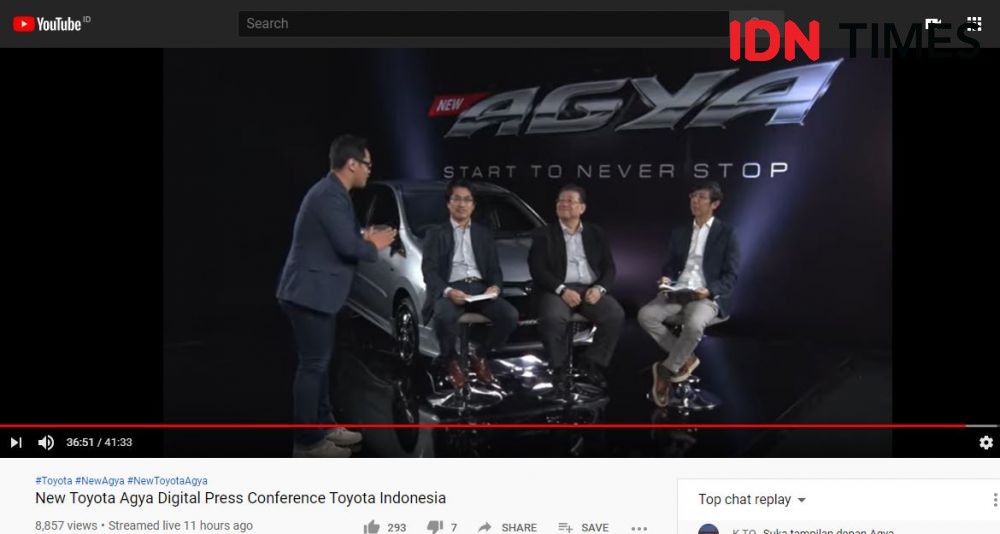TAM Luncurkan Toyota New Agya Lewat Live Streaming YouTube