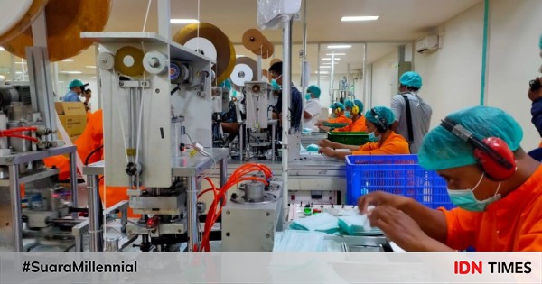 Pabrik Masker Di Jombang Mampu Produksi 300 Ribu Lembar Tiap Hari