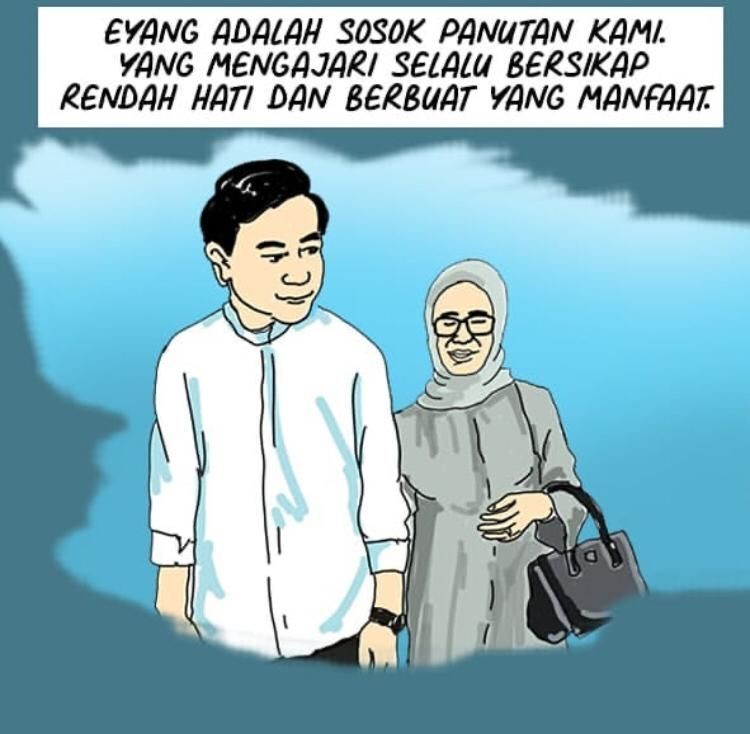 Gibran Ungkapkan Kesedihan Ditinggal Sang Nenek Lewat Karikatur