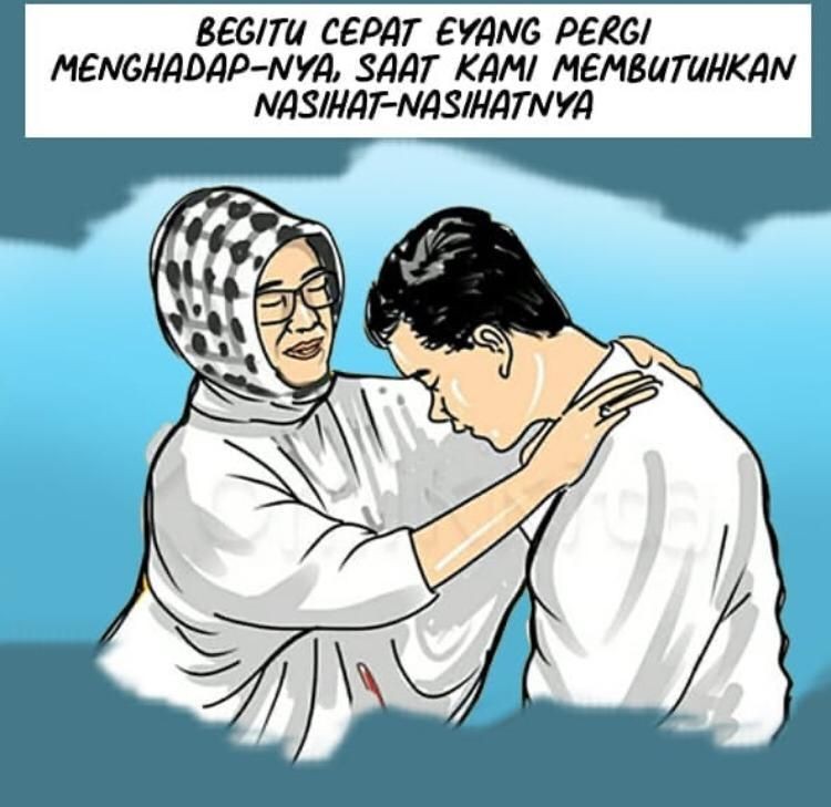 Gibran Ungkapkan Kesedihan Ditinggal Sang Nenek Lewat Karikatur