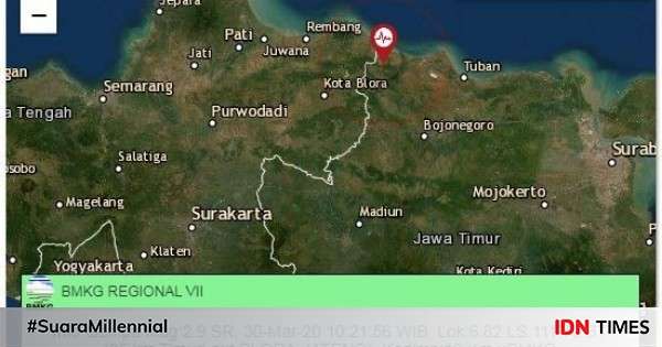 Gempa 2,9 SR Guncang Blora