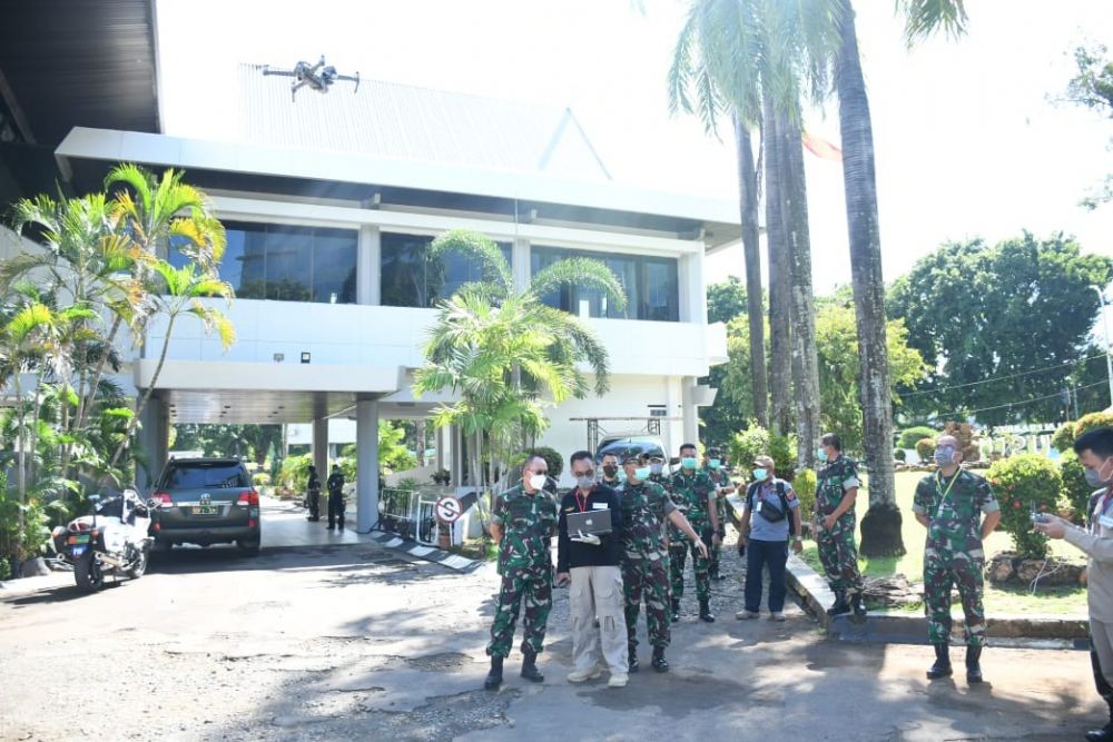 Cegah Corona, Drone Pemantau Suhu Tubuh Mulai Beroperasi di Makassar