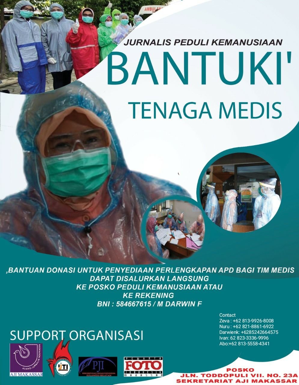 Jurnalis Makassar Galang Donasi untuk APD Tenaga Medis COVID-19