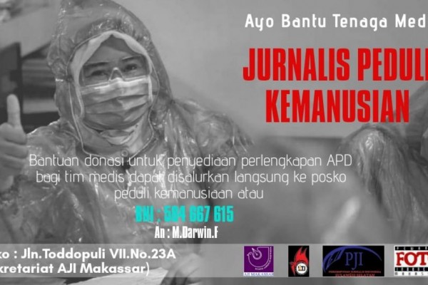 Jurnalis Makassar Galang Donasi untuk APD Tenaga Medis COVID-19