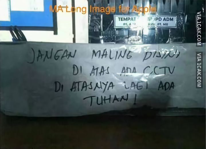 Serba Kocak, 9 Tulisan yang Ampuh Mencegah Maling