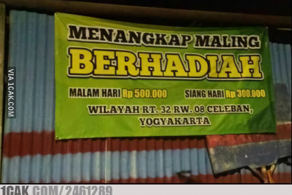 Serba Kocak, 9 Tulisan yang Ampuh Mencegah Maling