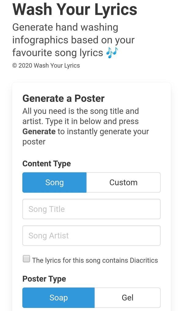 Keren, Situs Ini Bisa Ciptakan Panduan Cuci Tangan Pakai Lirik Lagu