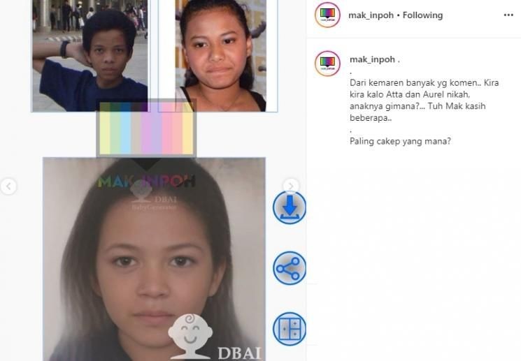 Gemas, Netizen Buat 10 Editan Potret Atta & Aurel Layaknya Suami Istri