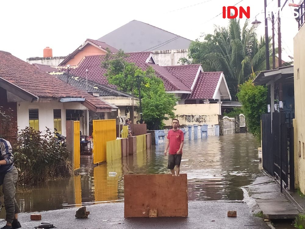 10 Potret Banjir Palembang di Tengah Pandemi Corona