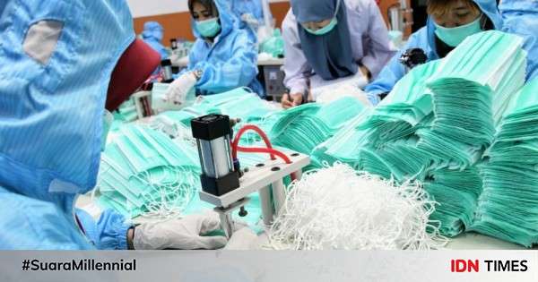 Industri Di Jabar Bakal Produksi 1 Juta Masker Bedah Akhir April