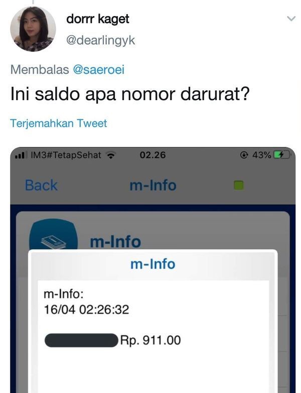 Bokek, Netizen Samakan Saldo Rekening dengan Hal yang Bikin Ngakak