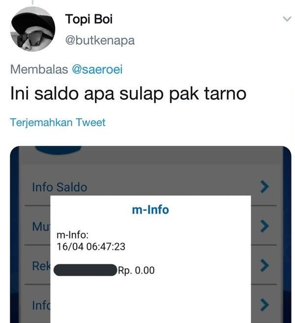 Bokek, Netizen Samakan Saldo Rekening dengan Hal yang Bikin Ngakak