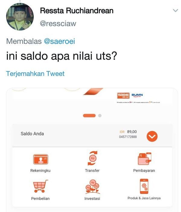 Bokek, Netizen Samakan Saldo Rekening dengan Hal yang Bikin Ngakak