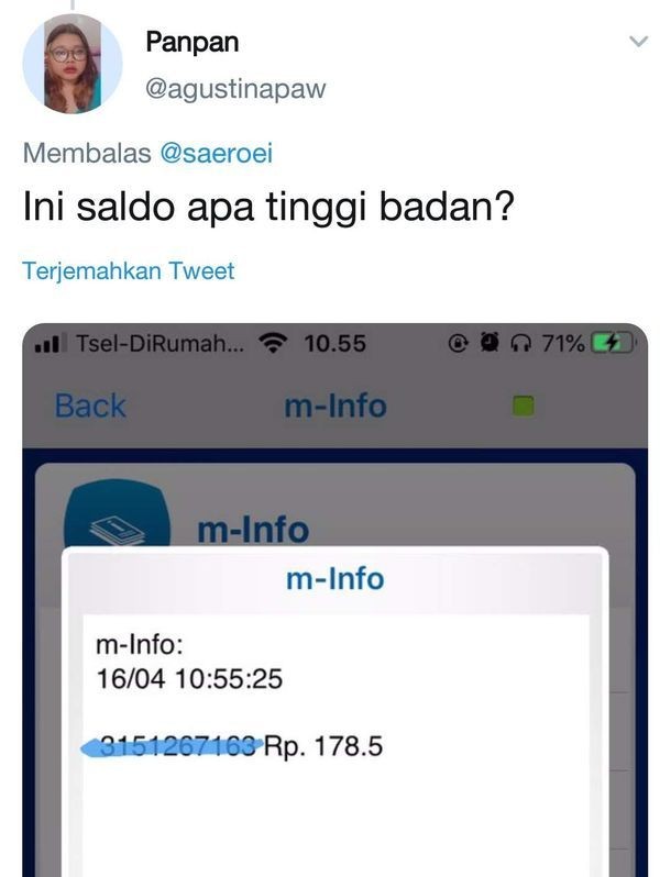 Bokek, Netizen Samakan Saldo Rekening dengan Hal yang Bikin Ngakak