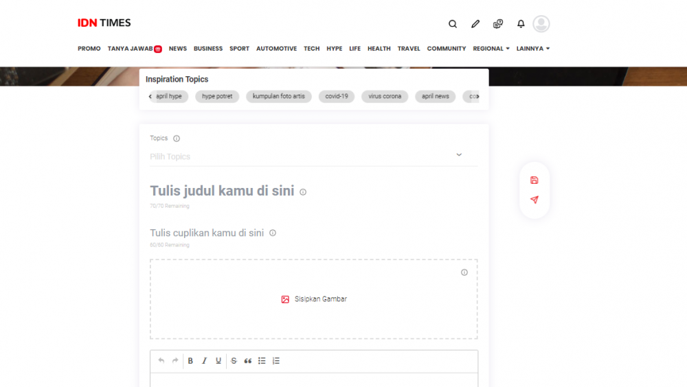 Cara Kirim Tulisan Ke Idn Times Community