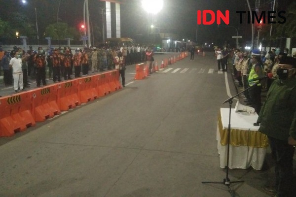 PSBB Tegal Resmi Diberlakukan, 49 Titik Jalan Ditutup Beton