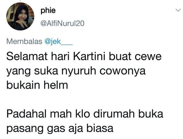 10 Ucapan Hari Kartini dari Netizen Bakal Bikin Cewek Jaim Mesem-mesem