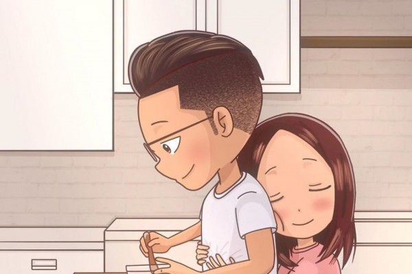 10 Ilustrasi Pasutri Baru Saat #Dirumahaja, Seru
