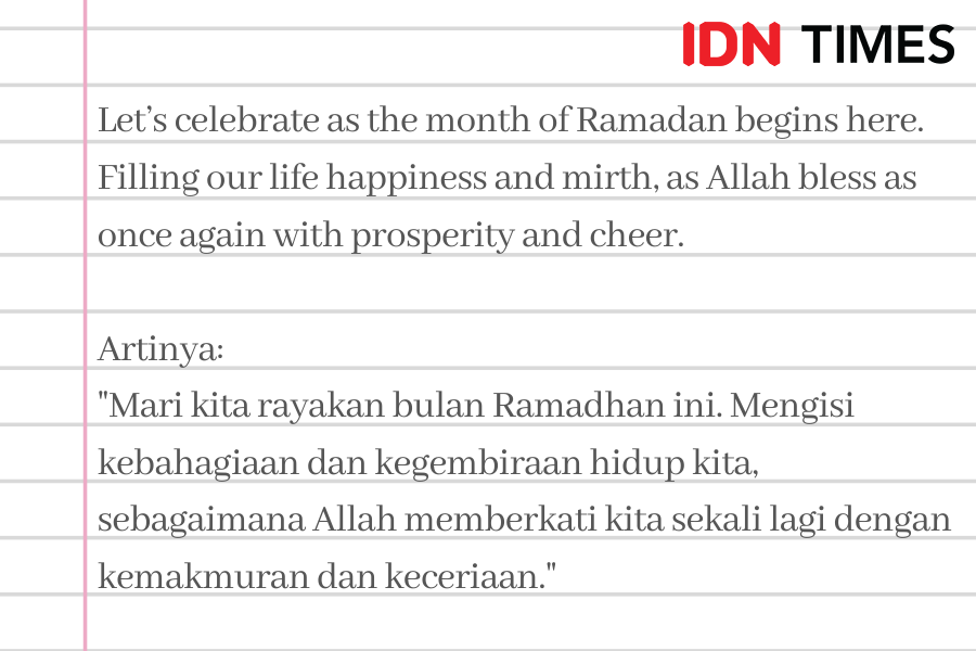 10 Ucapan Selamat Menyambut Bulan Ramadan dalam Bahasa Inggris