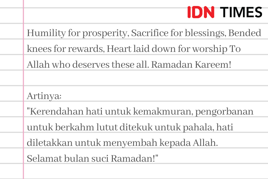 10 Ucapan Selamat Menyambut Bulan Ramadan dalam Bahasa Inggris