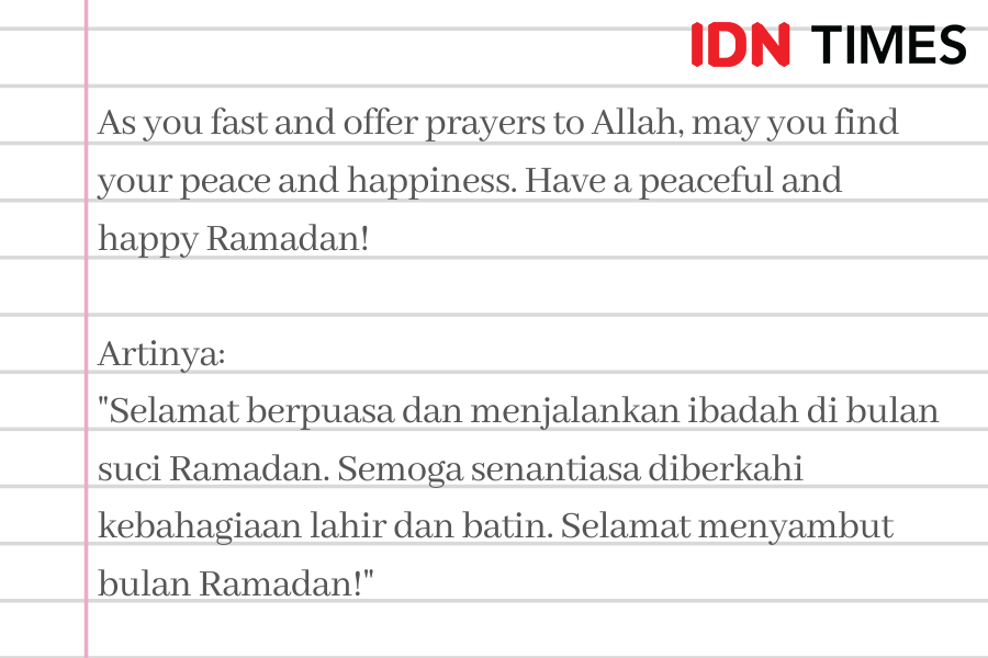 10 Ucapan Selamat Menyambut Bulan Ramadan dalam Bahasa Inggris