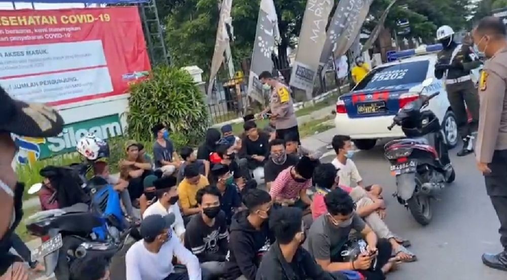 Balap Liar saat PSBB di Makassar, Polisi Sita Puluhan Sepeda Motor