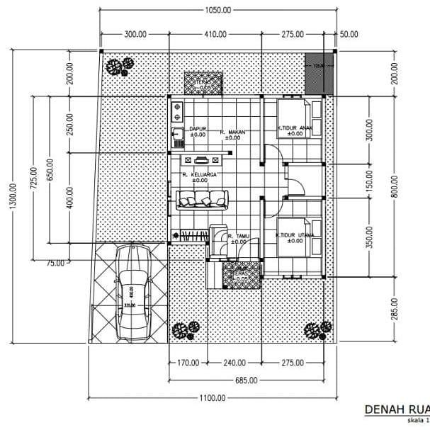 Inspirasi Rumah Simpel dengan LB 52m, Cocok buat Pasutri Muda  