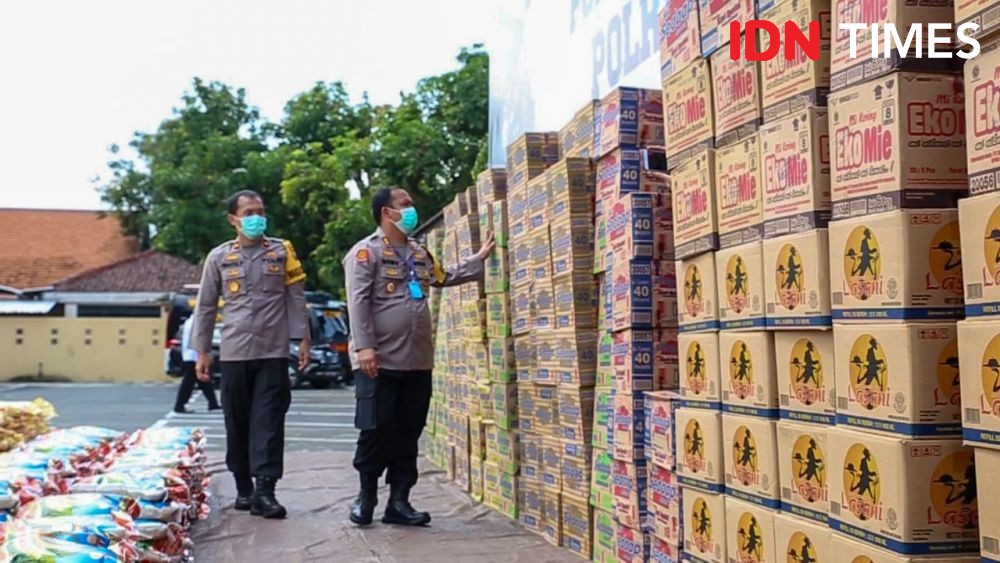 Polres Jombang Siapkan 16,5 Ton Beras Bagi Warga yang Tak Dapat Bansos