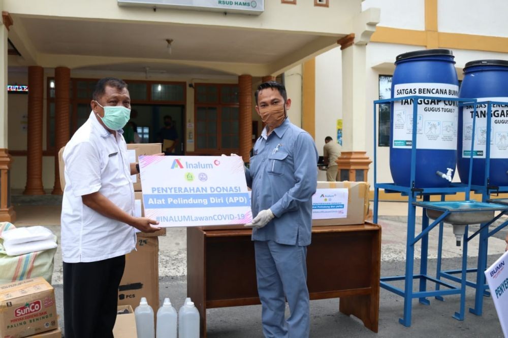 Inalum Bantu APD untuk 2 Rumah Sakit di Tebing Tinggi dan Perdagangan