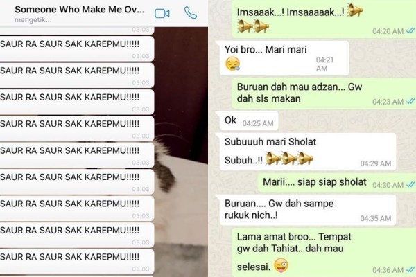 10 Chat Bangunin Sahur Ini Endingnya Tak Terduga Bikin Ngakak