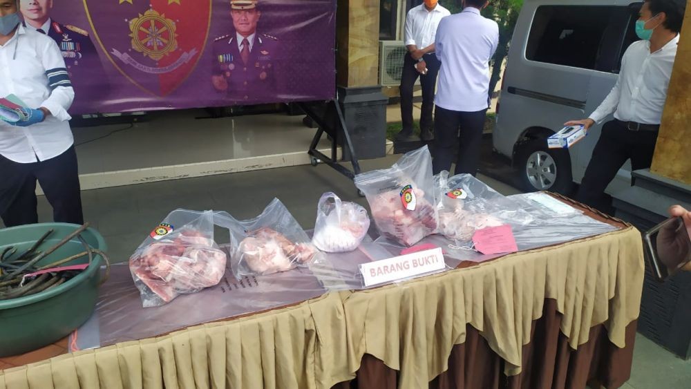 Polresta Bandung Bongkar Sindikat Penjualan 63 Ton Daging Babi