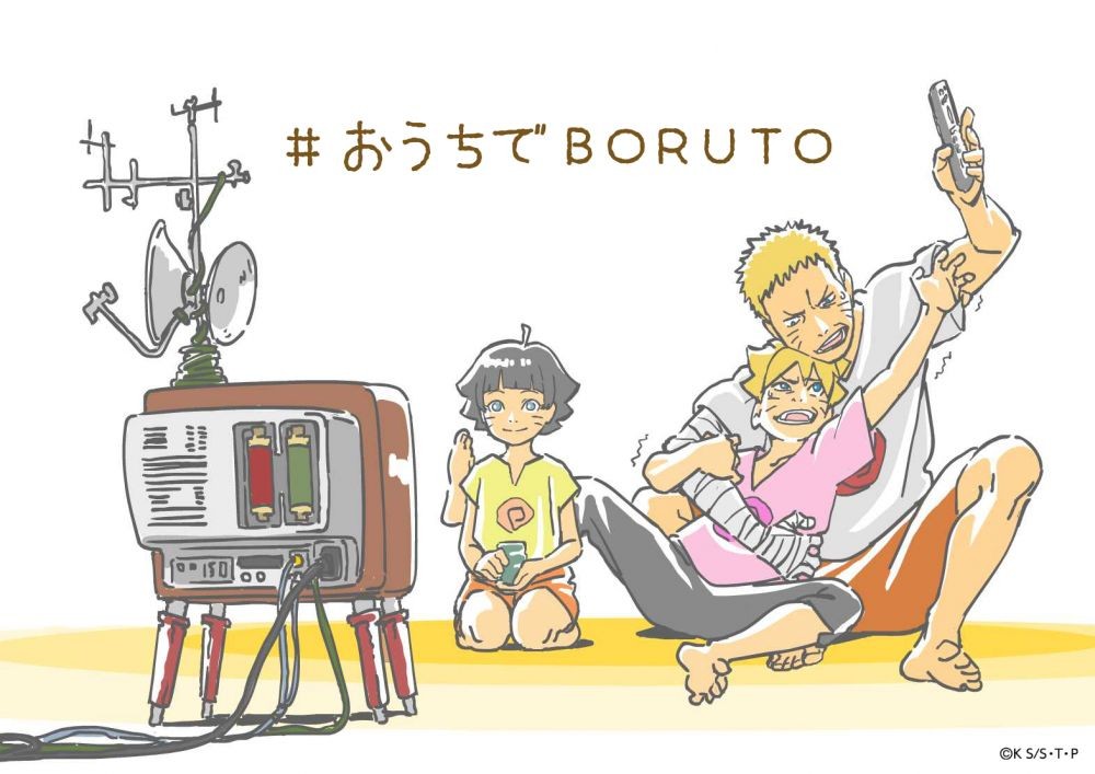 Ilustrasi Kocak Keluarga Naruto dan Sasuke, Bisa juga Mesra Nih!