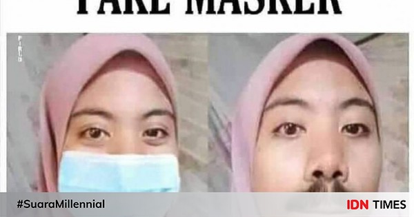 10 Meme  Terlalu Lama Pakai  Masker  Tumbuh Kumis Sampai 