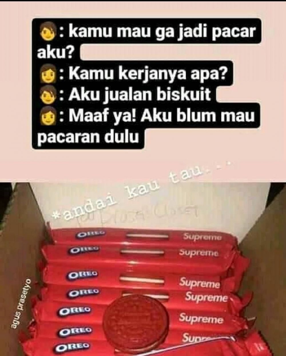 Auto Ngakak 10 Meme Kocak Makanan Berlabel Supreme