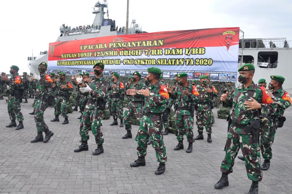 450 Prajurit Sumut Berangkat ke Perbatasan Indonesia-Papua Nugini