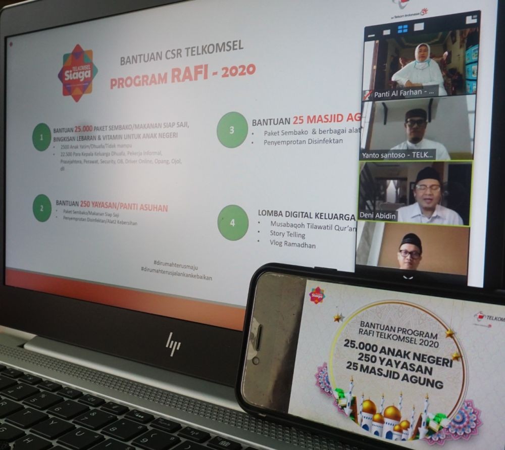 Program RAFI, Telkomsel Berbagi ke Masjid Agung Palembang