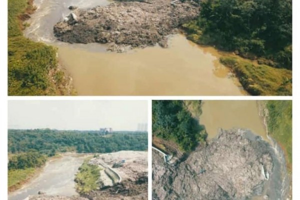 Gunungan Sampah di TPA Cipeucang Tangsel Longsor, Masuk Kali Cisadane