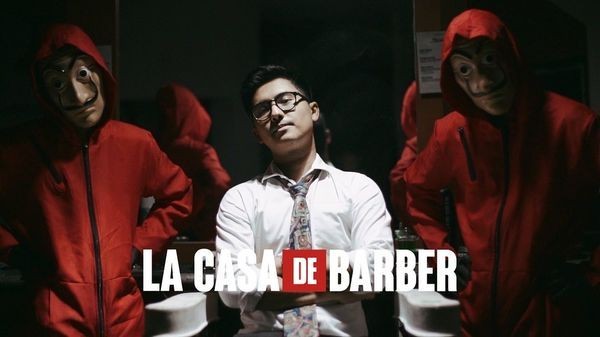 Cegah Corona,Tempat Potong Rambut di Jogja Pakai Kostum Serial Netflix