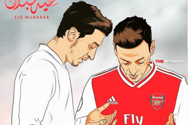 Rayakan Lebaran, Ini Pesan Perdamaian dari Mesut Ozil dan Mo Salah