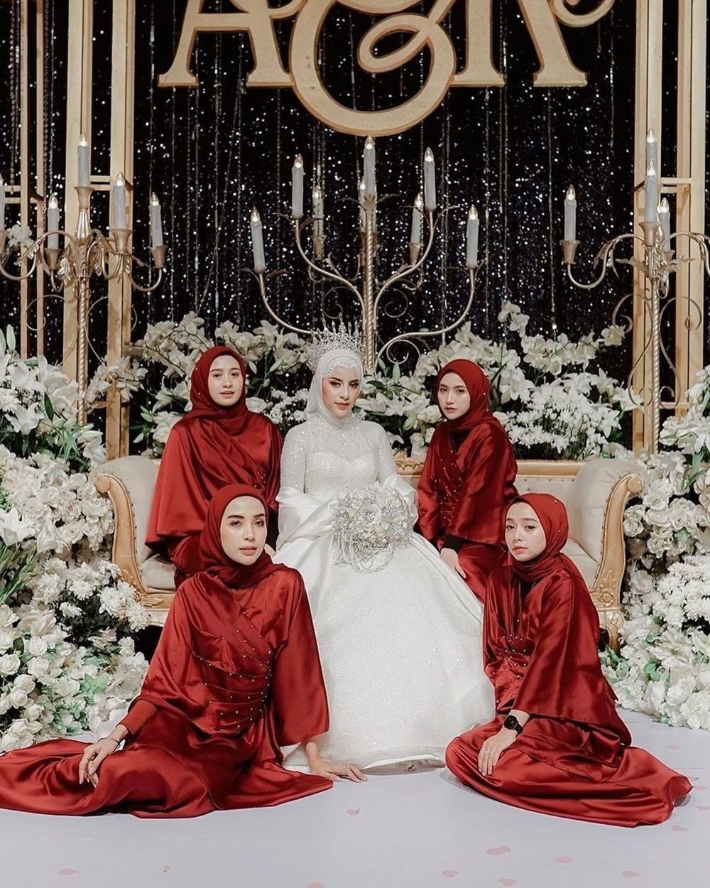 model gaun bridesmaid satin
