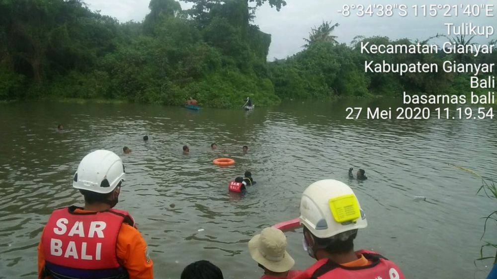 Pemuda Gianyar Tenggelam di Sungai Sangsang Ditemukan Meninggal