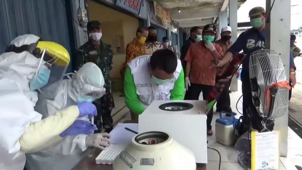 Empat Orang Reaktif Rapid Test, Dua Pasar di Banjarnegara Ditutup