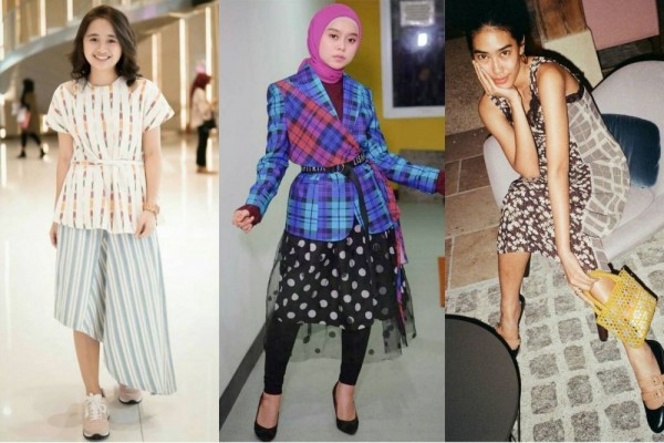 Berani Curi Perhatian Ini 9 Ootd Tabrak Motif Ala Artis Indonesia