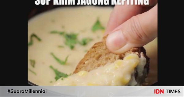 Resep sup krim jagung kepiting yang gurih ala yummy app, endulita!