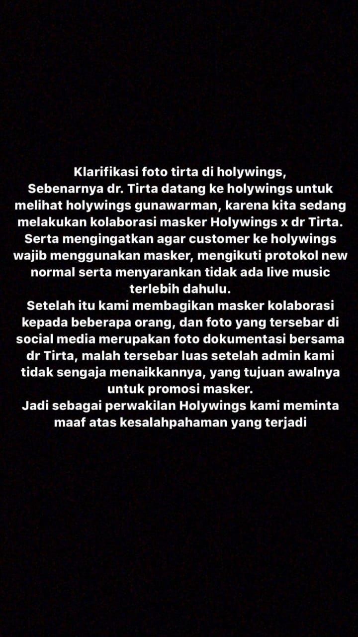 Beredar Foto Dokter Tirta di Holywings, Begini Reaksi Netizen
