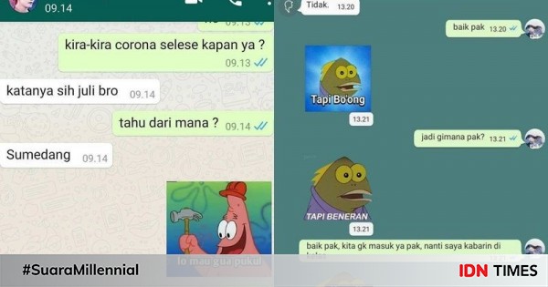 10 Chat WhatsApp  Dibalas Pakai Stiker  Ini Dijamin Bikin Ngakak 