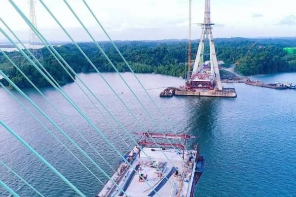 Pembangunan Bentang Pendek Jembatan Pulau Balang 30 Persen