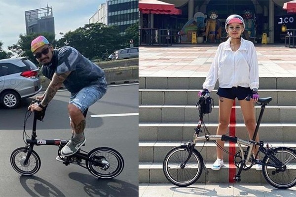 Potret Pevita Pearce dan 9 Artis yang Lagi Sepedaan, Hits Banget!