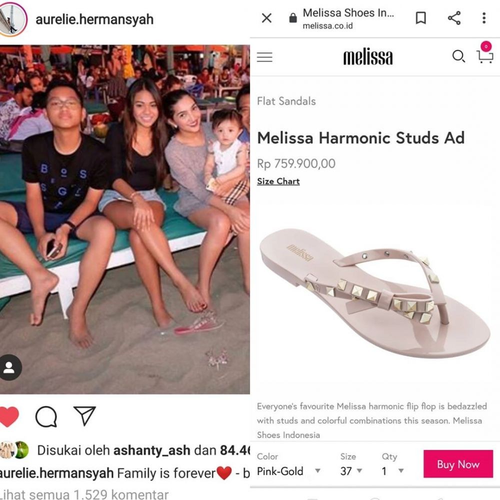 Bisa Kebeli iPhone, 9 Harga Sandal Aurel Hermansyah ini Bikin Melongo